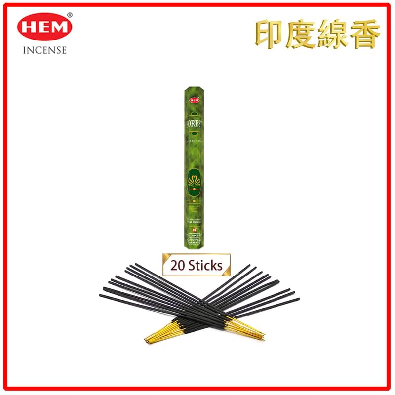 (20pcs per Hexagonal Box) FOREST 100% natural Indian handmade incense sticks  HI-FOREST