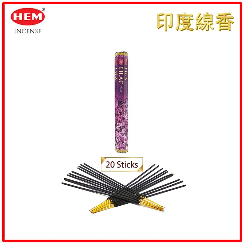 (20pcs per Hexagonal Box) LILAC 100% natural Indian handmade incense sticks  HI-LILAC