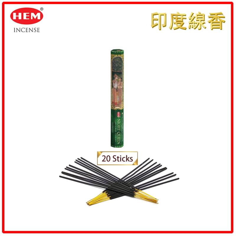 (20pcs per Hexagonal Box) NIGHT QUEEN 100% natural Indian handmade incense sticks  HI-NIGHT-QUEEN