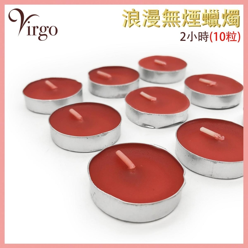 10 candles per box 2 hours RED nonsmoking candles Smokeless tea candle V-CANDLE-10-RED