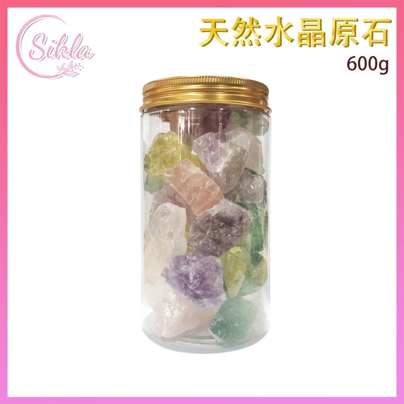 (Candy-colored)100% Natural Crystal Rough Stone Purification and Demagnetization 600g energy crystal stone SL-RAW-600G-MCR