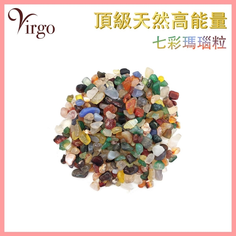 100G natural Colorful Indian Agate energy gravel stone VCG-100G-CA