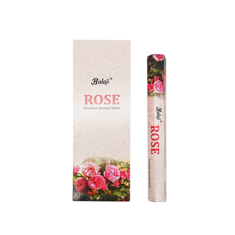ROSE 100% Natural Handmade Indian world class incense stick meditating (BHEX-PRE-ROSE)