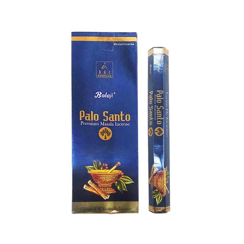 (20pcs per Hexagonal Box) PALO SANTO 100% natural Indian handmade Masala incense stick  BHEX-MAS-PALO-SANTO