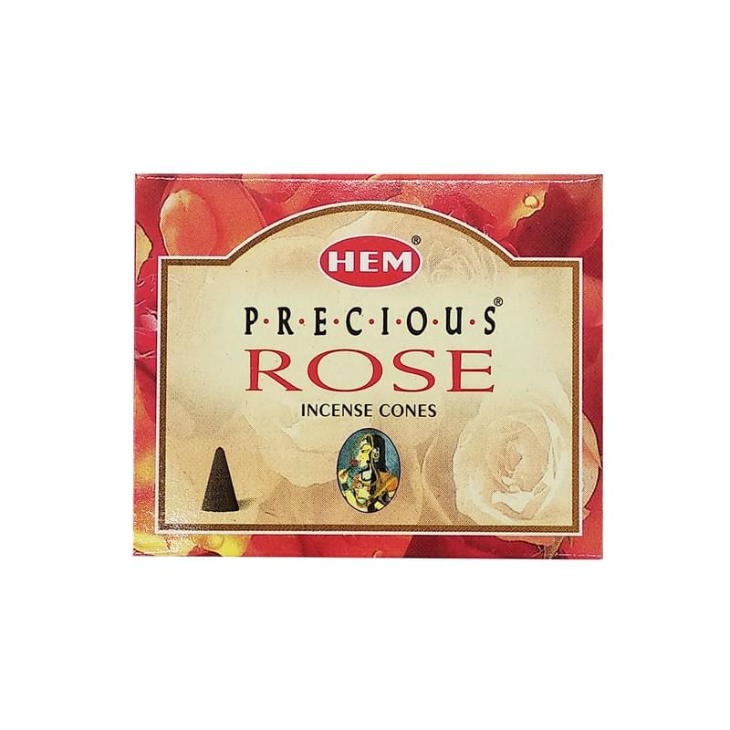 ROSE Incense Cone 100% Natural India Handmade meditating cones SPA HCONE-ROSE