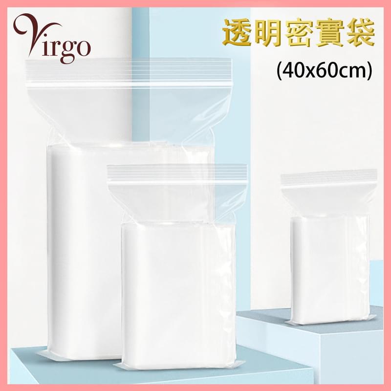40x60cm transparent ziplock bag, compact storage PVC report table file home tidy (VHOME-ZIPBAG-4060)
