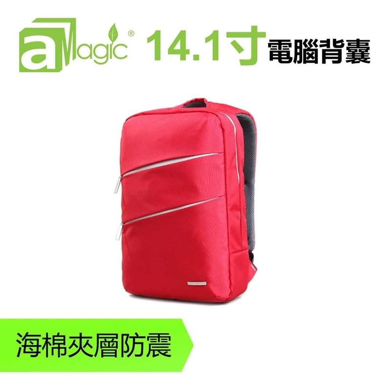 Red 14.1 inch  Laptop Backpack, Multi Functional Notebook MacBook Chromebook Case (ABG-3037RD)