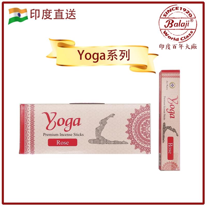 ROSE Yoga Premium Incense Sticks, India Handmade (ZIS-YOGA-ROSE)