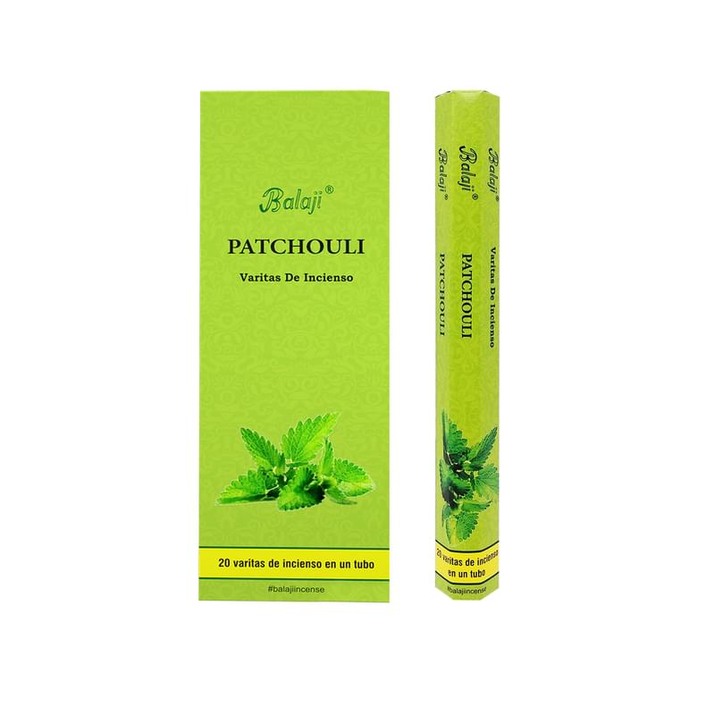 (20pcs per Hexagonal Box) PATCHOULI 100% natural Indian handmade incense sticks  BHEX-STD-PATCHOULI