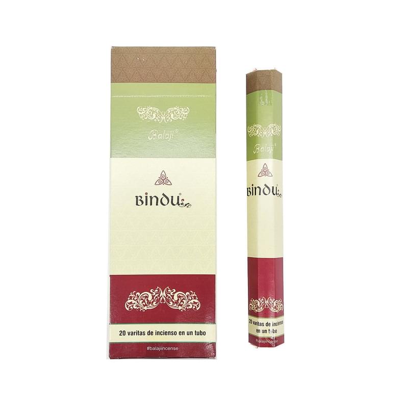 印度香 線香 (20支六角柱盒裝)BINDU賓都味印度進口純天然手工制線香棒 香枝 瑜伽冥想專用香薰 冥想工具 淨化推薦 香線 線香 香棒 防潮香薰 BHEX-STD-BINDU