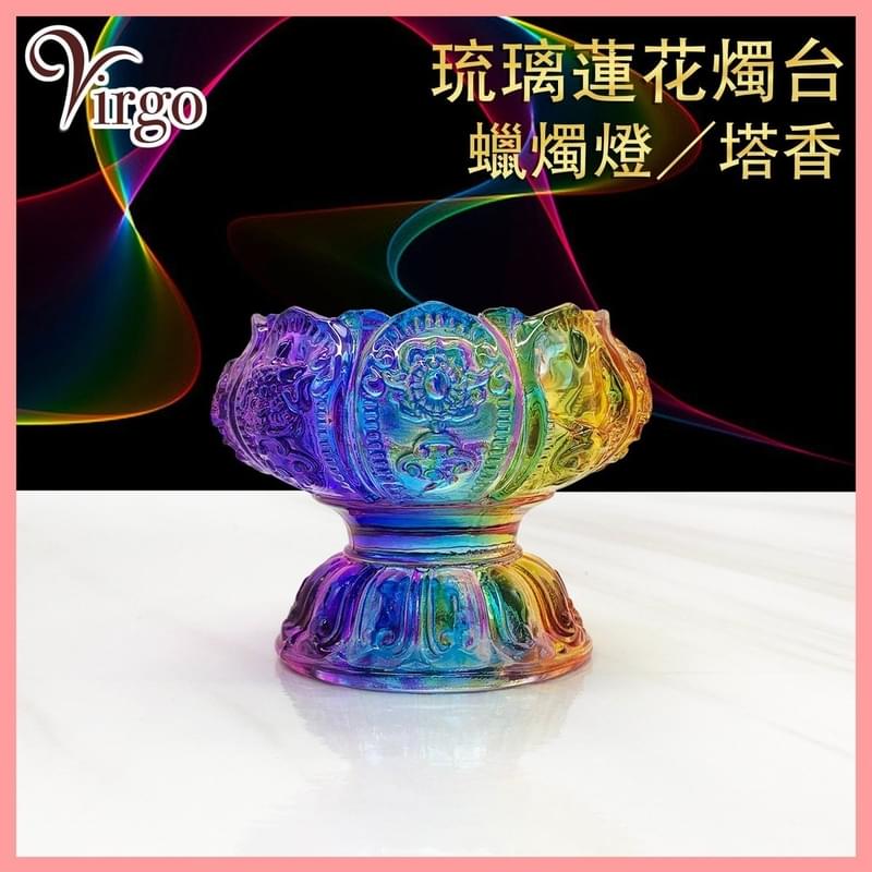 Multi-color glazed candle high incense holder, candle cone burner (HIH-GLASS-HOLDER-COLOR)