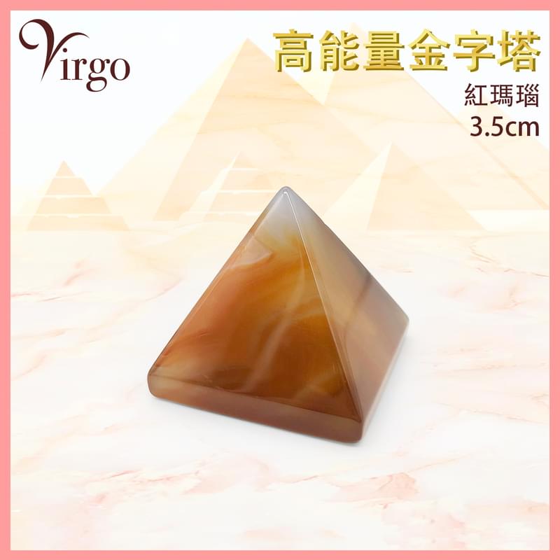 Red Agate High Energy Pyramid energy converter (VFS-PYRAMID-35MM-RED-AGATE)
