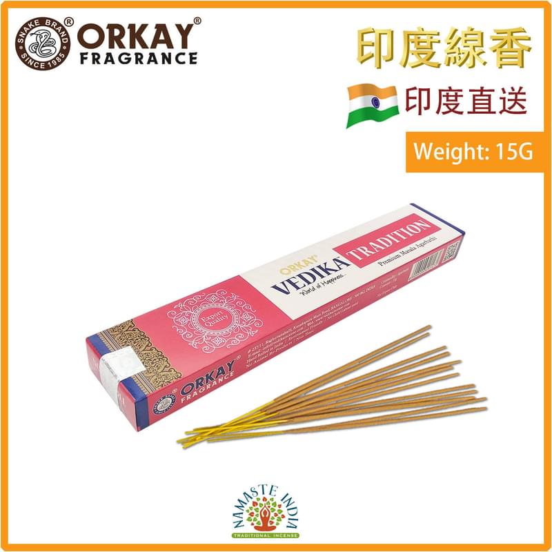 (15g/box) TRADITION 100% natural Indian handmade incense sticks  OK-VEDIKA-15G-TRADITION