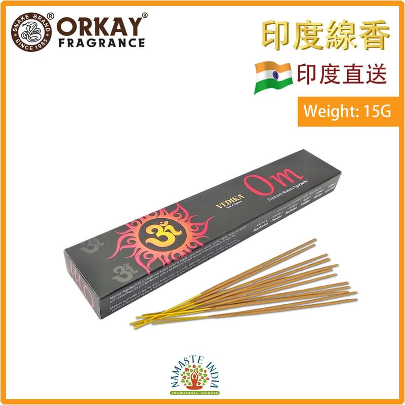 (15g/box) OM 100% natural Indian handmade incense sticks  OK-VEDIKA-15G-OM