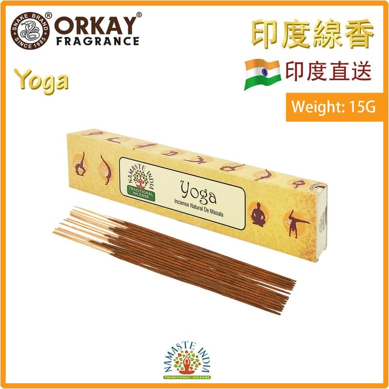 (15g/box) YOGA 100% natural Indian handmade incense sticks  OK-NAMASTE-15G-YOGA
