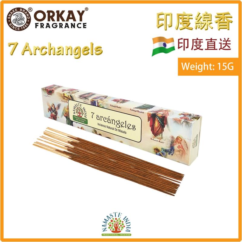 (15g/box) 7ARCHANGELS 100% natural Indian handmade incense sticks  OK-NAMASTE-15G-7ARCHANGELS