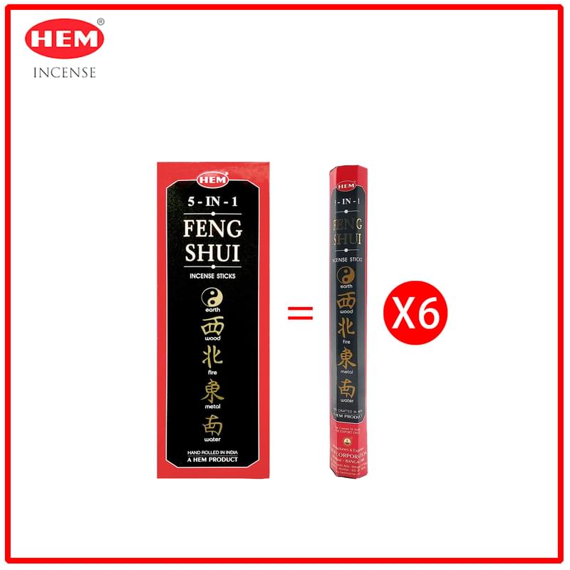 (20pcs per Hexagonal Box) FENG SHUI 100% natural Indian handmade incense sticks  HI-FENG-SHUI