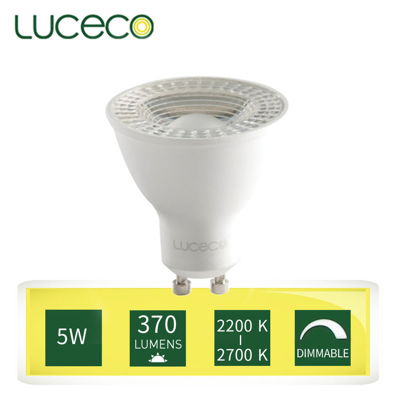 LUCECO - LED燈泡 GU10射燈 5W 可調色溫2200-2700K （型號：LGDWW5W37）