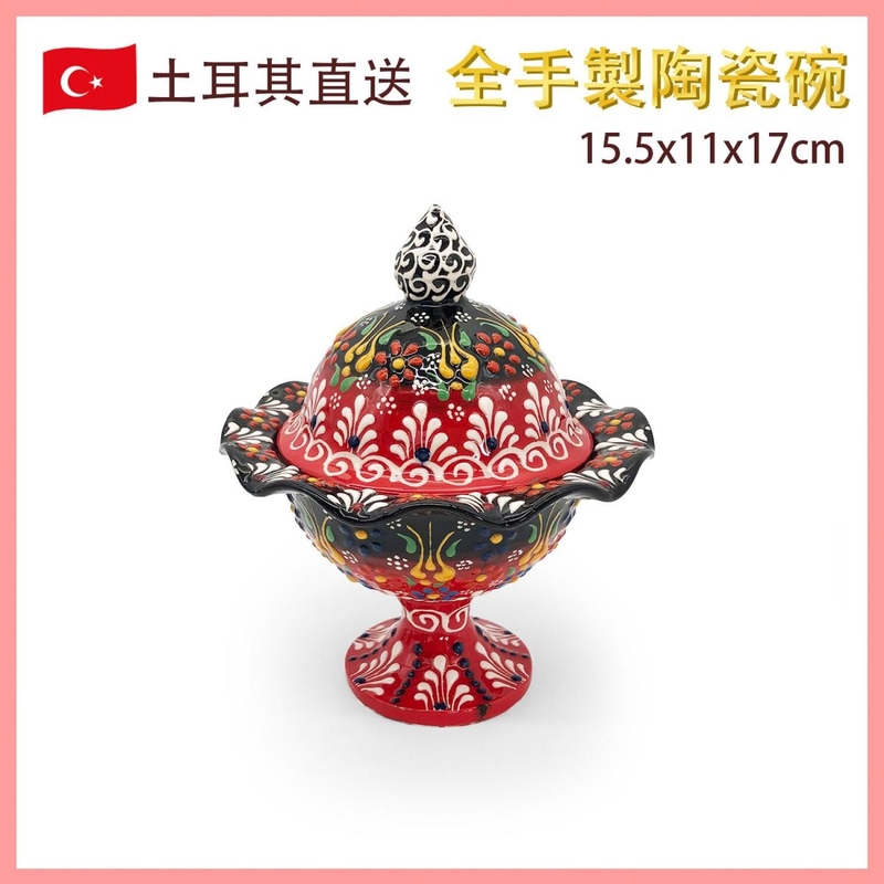 (05) Large size hand made ceramic sugar bowl Turkish Ottoman Embossed Pattern(VTR-SUGAR-BOWL-LARGE-05)