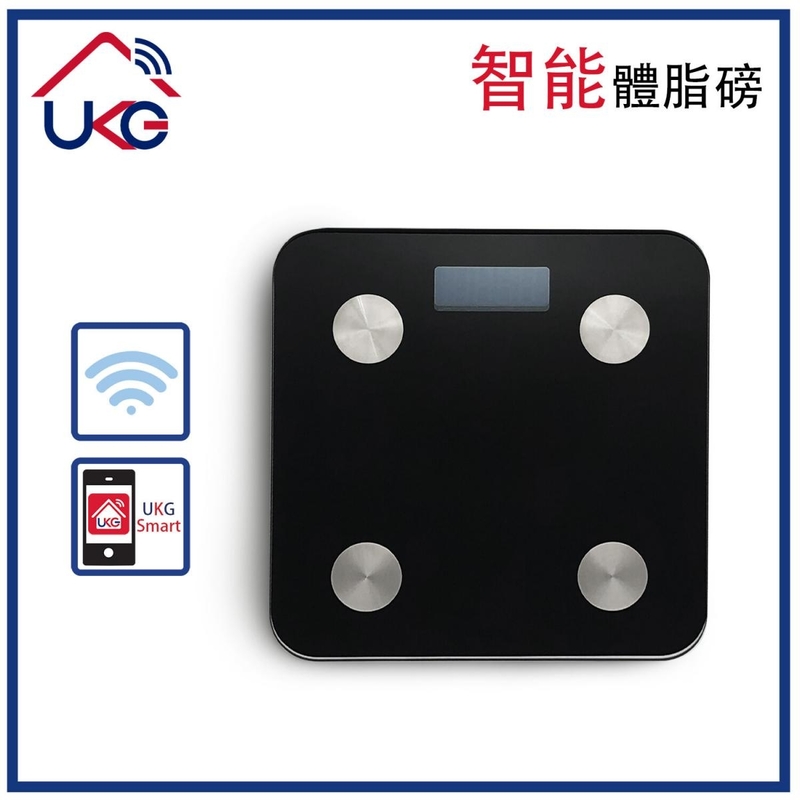 Black WiFi Smart Body Fat Scale, Smart Home Electronic BMI Weight Measuring (UBF-1807WF-BK)