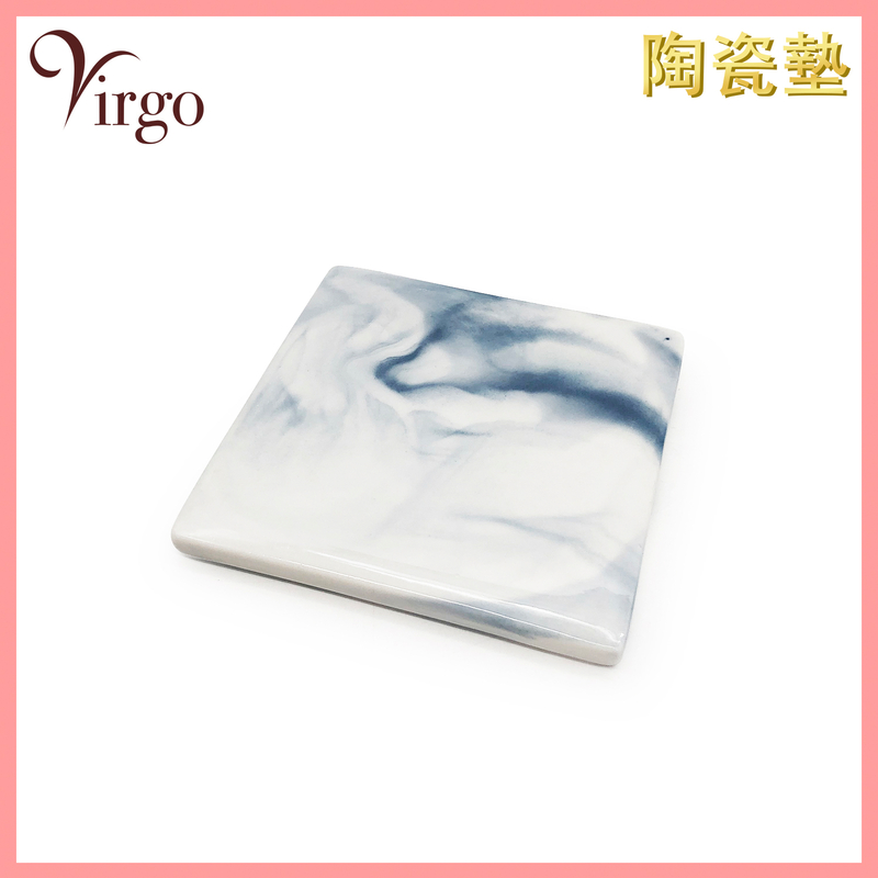 Blue Square Ceramic mat coaster incense burner mat tower incense mat insulation mat (HIH-PAD-007)