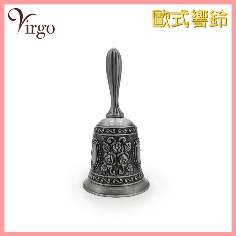 Silver engraved copper bells, home furnishings, Gift, Feng Shui decoration, Attend class, Christmas, musical instrument, remind, Alarm (V-BELL-SILVER-1303)