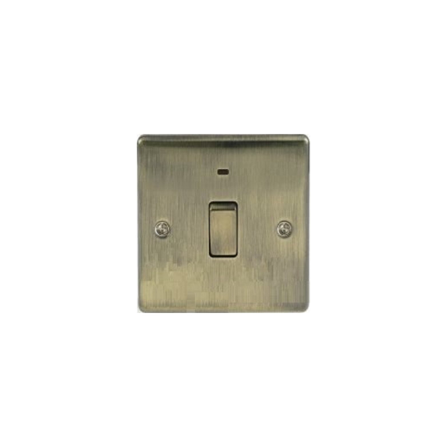 Nexus Antique Brass 20Amp Double Pole Switch, high power consumption metal frontplate (NAB31)