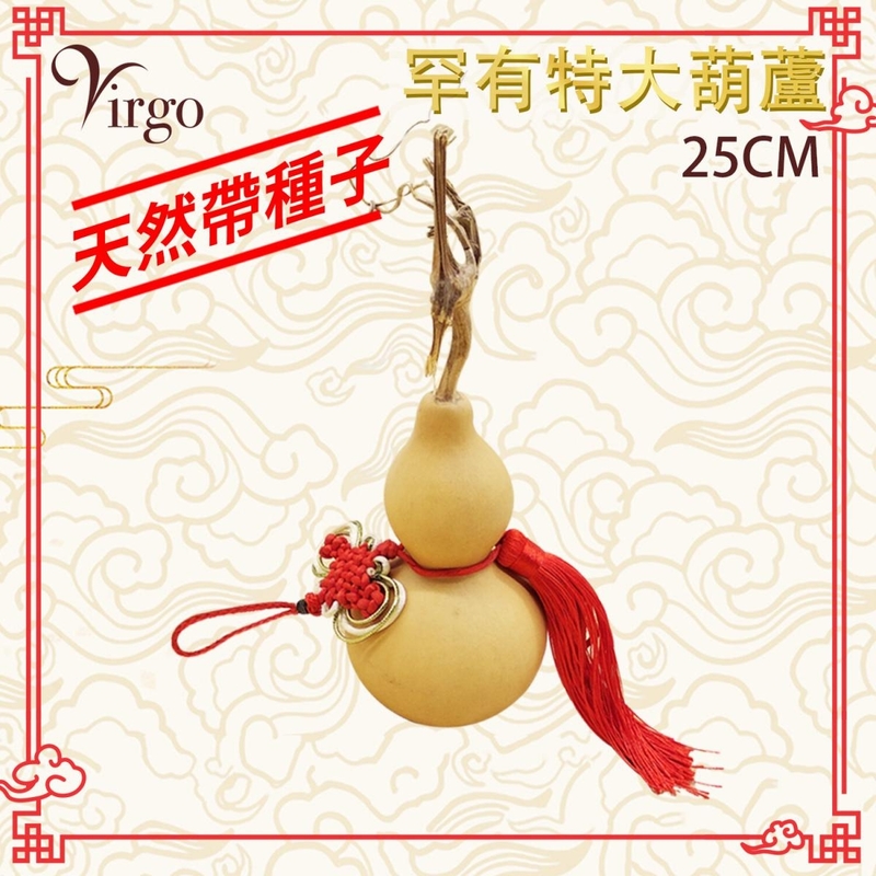 25 cm natural super large gourd, Feng Shui Lucky enhance money home decoration (VFS-GOURD-25)