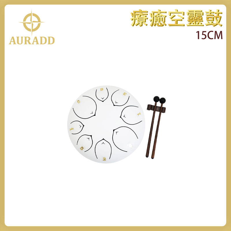 15CM WHITE Tongue Drum  Steel tank drum Hang drum Sound healing instrument AD-DRUM-15CM-WHITE