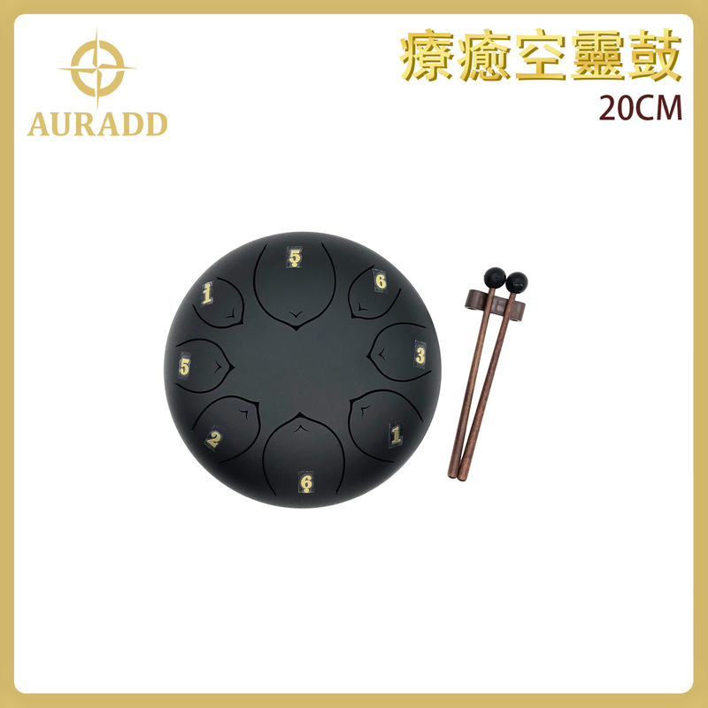 20CM BLACK Tongue Drum  Steel tank drum Hang drum Sound healing instrument AD-DRUM-20CM-BLACK