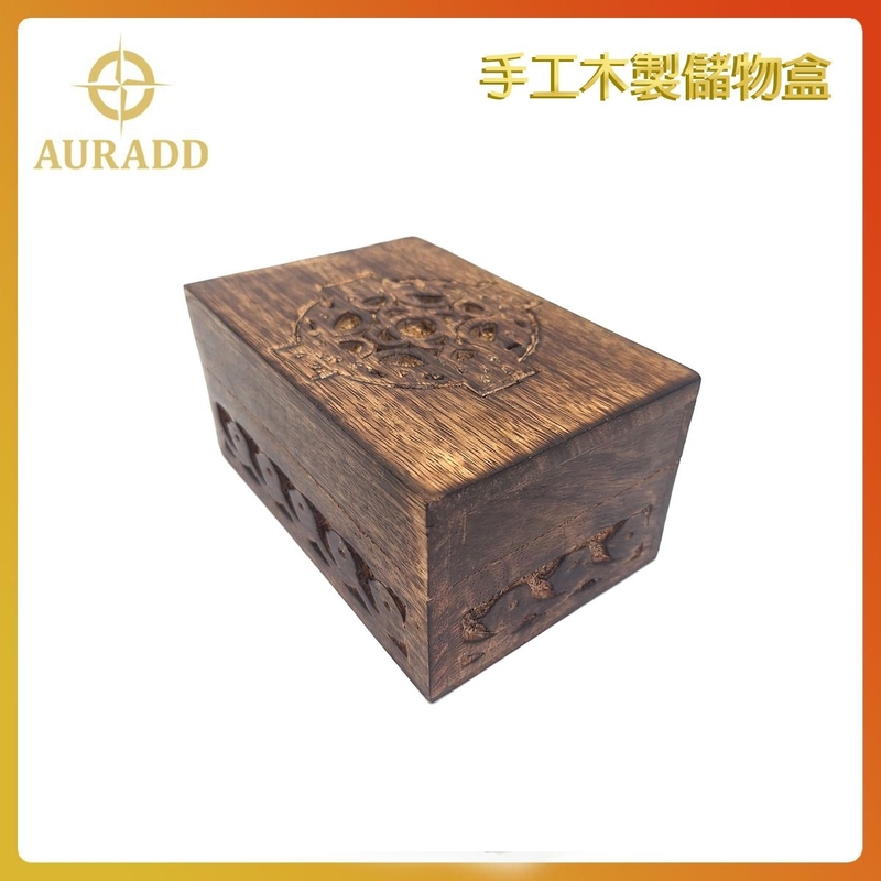 高能量手製木盒 塔羅牌盒 能量收納箱 首飾盒 儲存盒 淨化推薦 提升正能量 生日禮物推薦 開運木盒 AD-WOOD-CELTIC-CROSS-BOX
