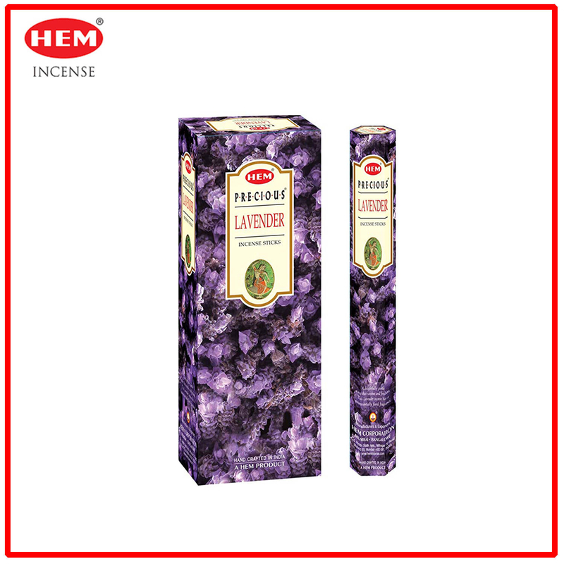 LAVANDER薰衣草線香，20支六角形盒裝印度進口純天然手工線香，印度香檀香熏香棒瑜珈香天然香枝，成功吸財健康淨化驅蚊趕蟲花果植物減壓抗疫防菌氣熱賣(HI-LAVANDER)