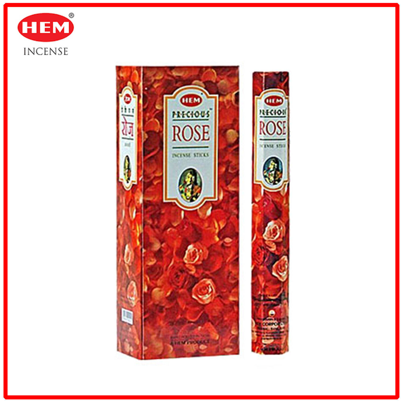(20支六角柱盒裝)ROSE玫瑰味印度進口純天然手工制線香棒 香枝 瑜伽冥想專用香薰 HI-ROSE