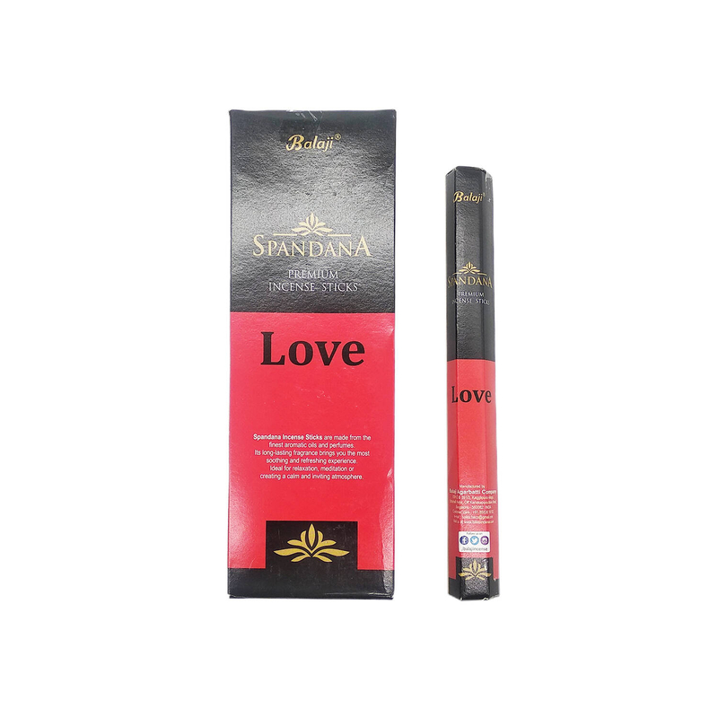 印度香 線香 (20支六角形盒裝)LOVE摯愛味印度進口純天然手工制SPA系列高級線香棒 香枝 瑜伽冥想專用香薰 禮物推薦 冥想工具 淨化推薦 線香 香棒 防潮香薰 BHEX-SPA-LOVE