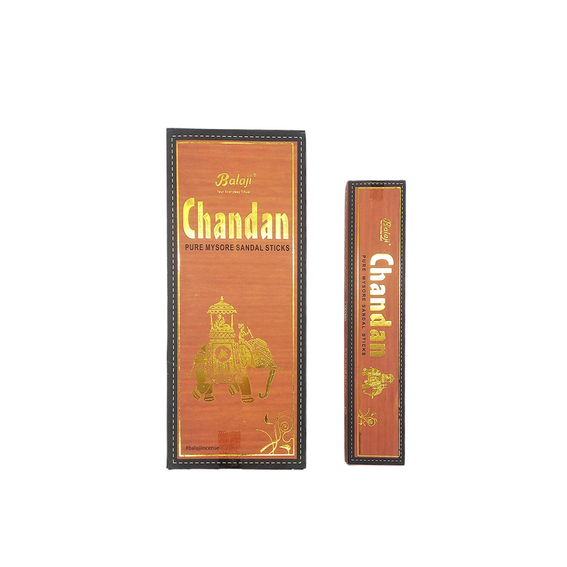 (15支/盒)CHANDAN印度檀香木味印度進口純天然手工制9寸長高級線香棒 香枝 瑜伽冥想專用香薰 BIS9-15S-CHANDAN
