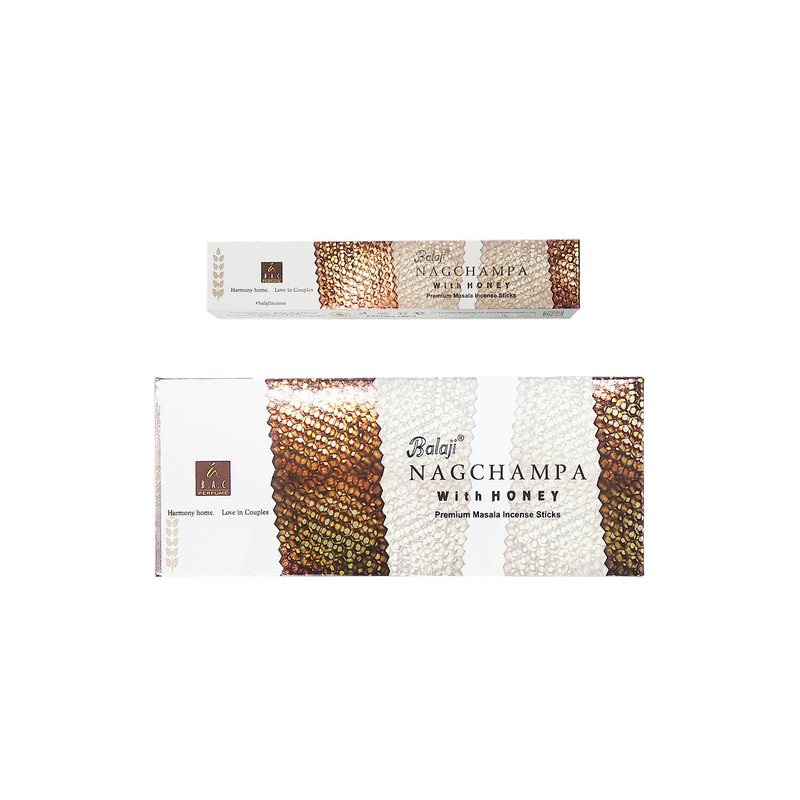 印度香 線香 印度線香NAGCHAMPA印度賽巴巴 15g 四方形盒裝 純手工制高級線香 手工制8寸長Masala高級線香棒 香枝 瑜伽冥想專用香薰 BIS8-15G-NAGCHAMPA