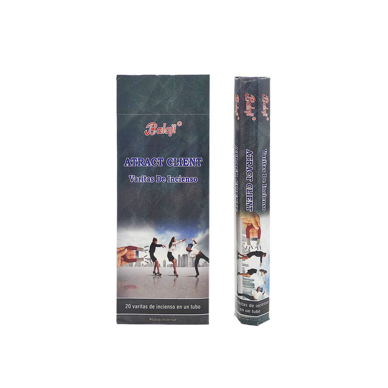 (20pcs per Hexagonal Box) ATTRACT CLIENT 100% natural Indian handmade incense sticks  BHEX-STD-ATTRACT-CLIENT