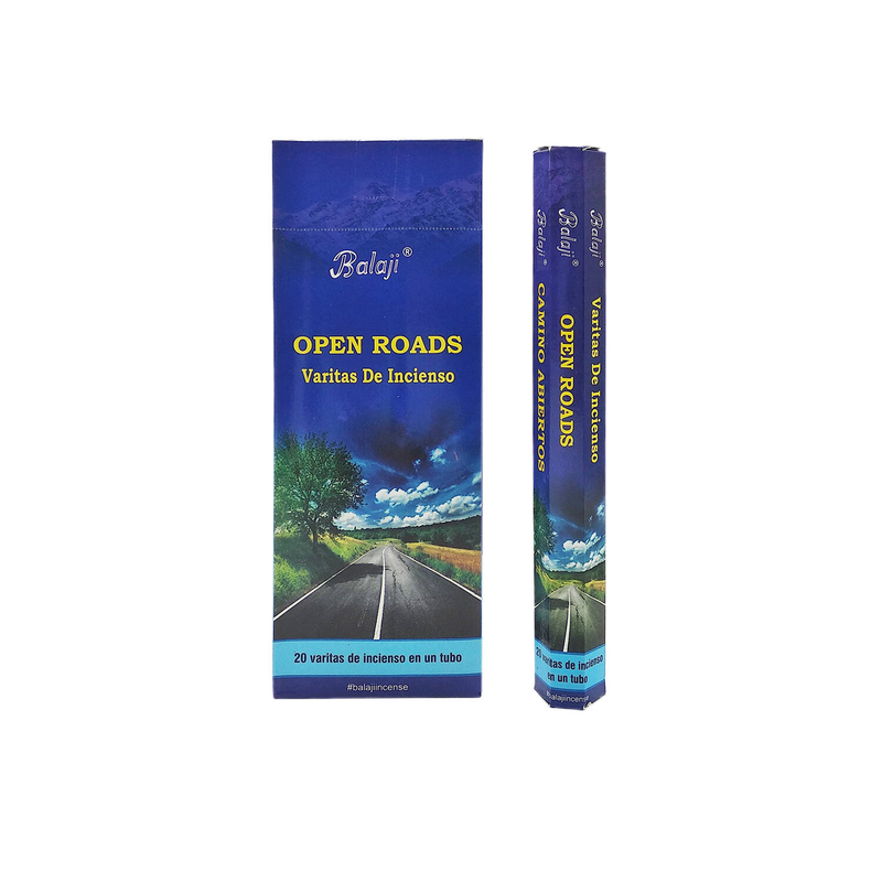 (20pcs per Hexagonal Box) OPEN ROADS 100% natural Indian handmade incense sticks  BHEX-STD-OPEN-ROADS