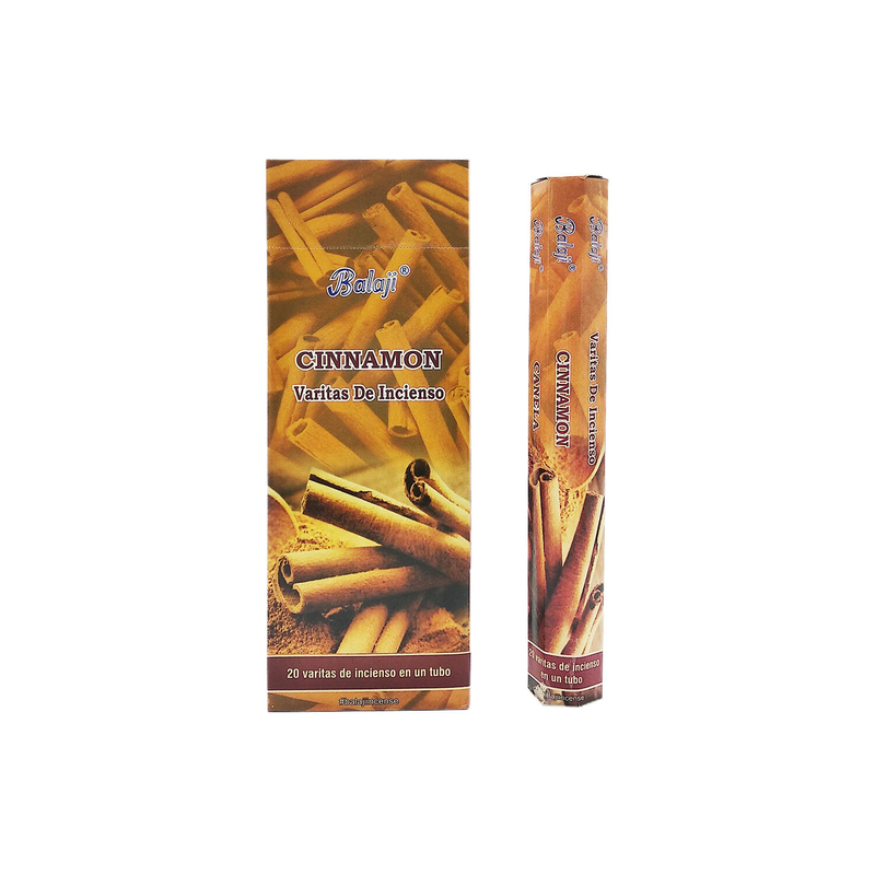 (20pcs per Hexagonal Box) CINNAMON 100% natural Indian handmade incense sticks  BHEX-STD-CINNAMON
