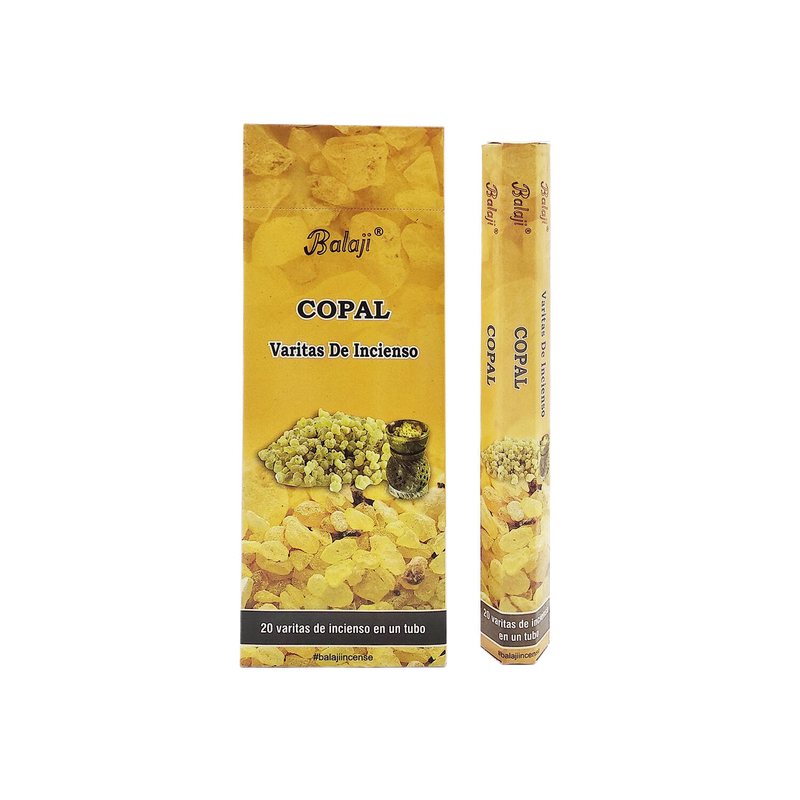(20pcs per Hexagonal Box) COPAL 100% natural Indian handmade incense sticks  BHEX-STD-COPAL