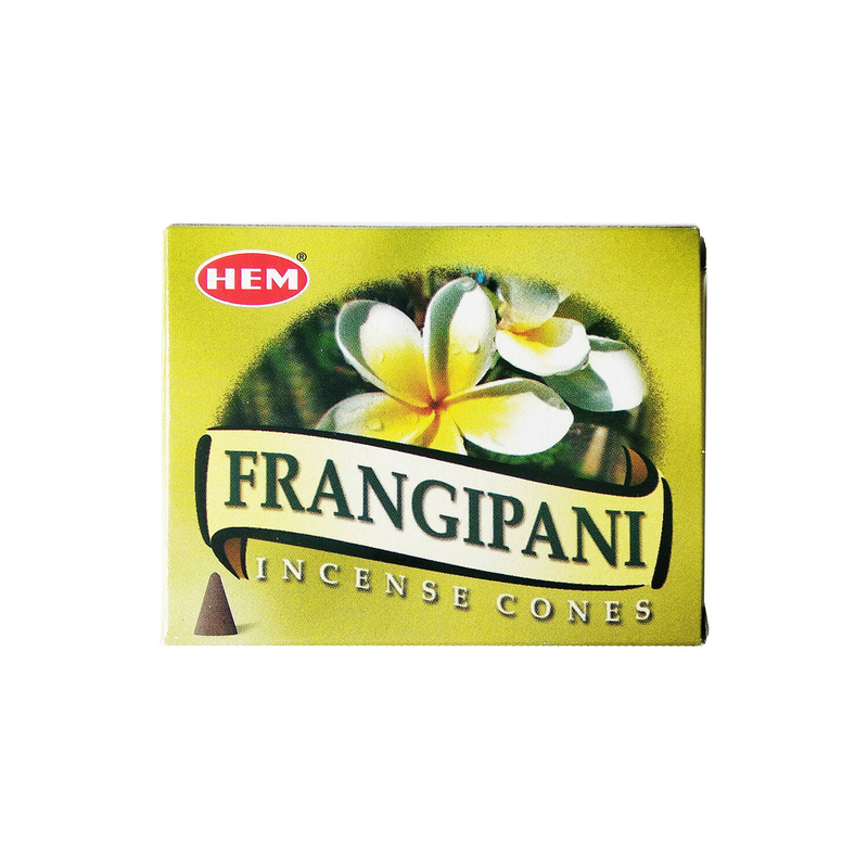 FRANGIPANI Incense Cone 100% Natural India Handmade meditating cones HCONE-FRANGIPANI