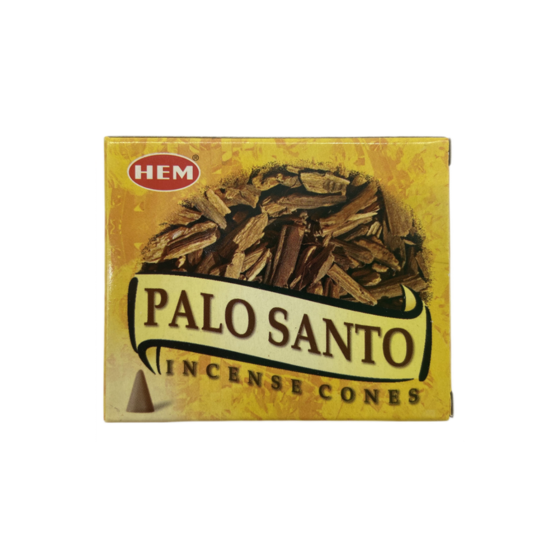 PALO SANTO Incense Cone 100% Natural India Handmade meditating cones HCONE-PALO-SANTO