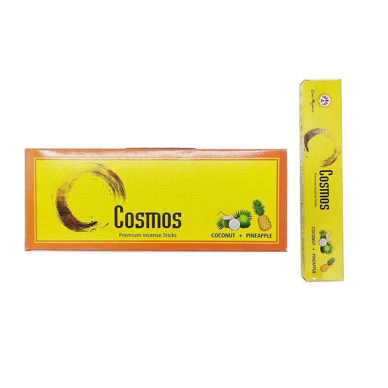 (15 pcs per box) COCONUT + PINEAPPLE 100% natural Indian handmade Cosmos series incense sticks  ZIS-COS-COCONUT-PINEAPPLE