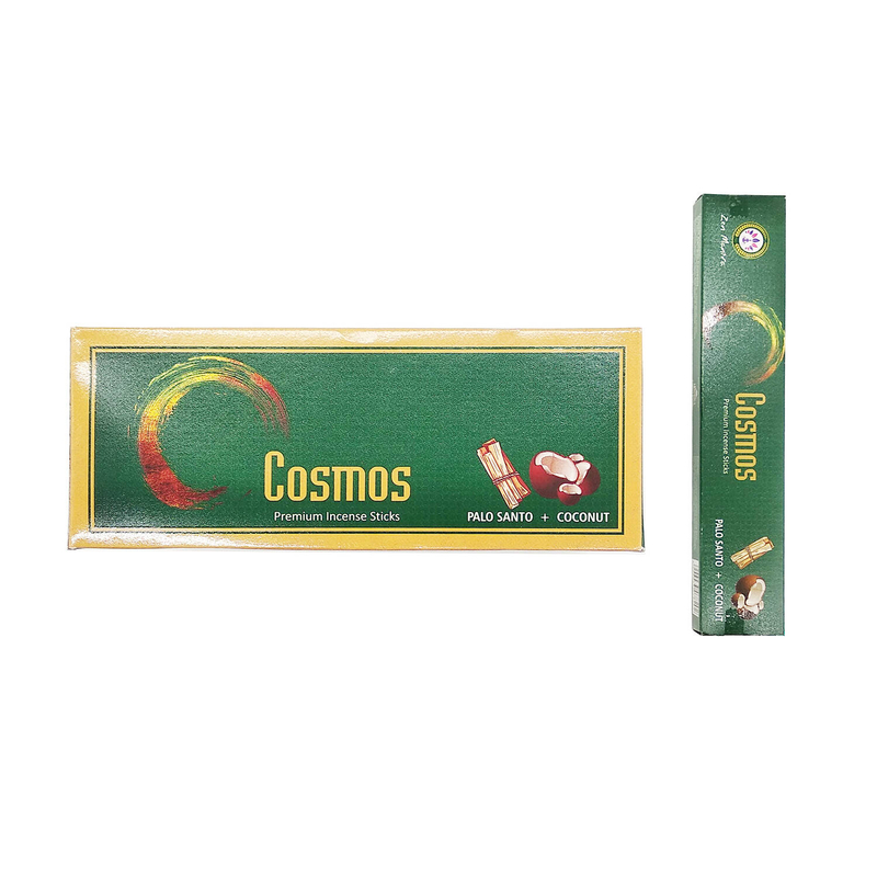 (15 pcs per box) PALO SANTO + COCONUT 100% natural Indian handmade Cosmos series incense sticks  ZIS-COS-PALO-SANTO-COCONUT