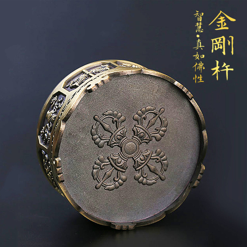Gold Bronze Carved Round Shaped Treasures Perforated Cover Furnace Burner,(HIH-COPPER-BRONZE-GOLD)