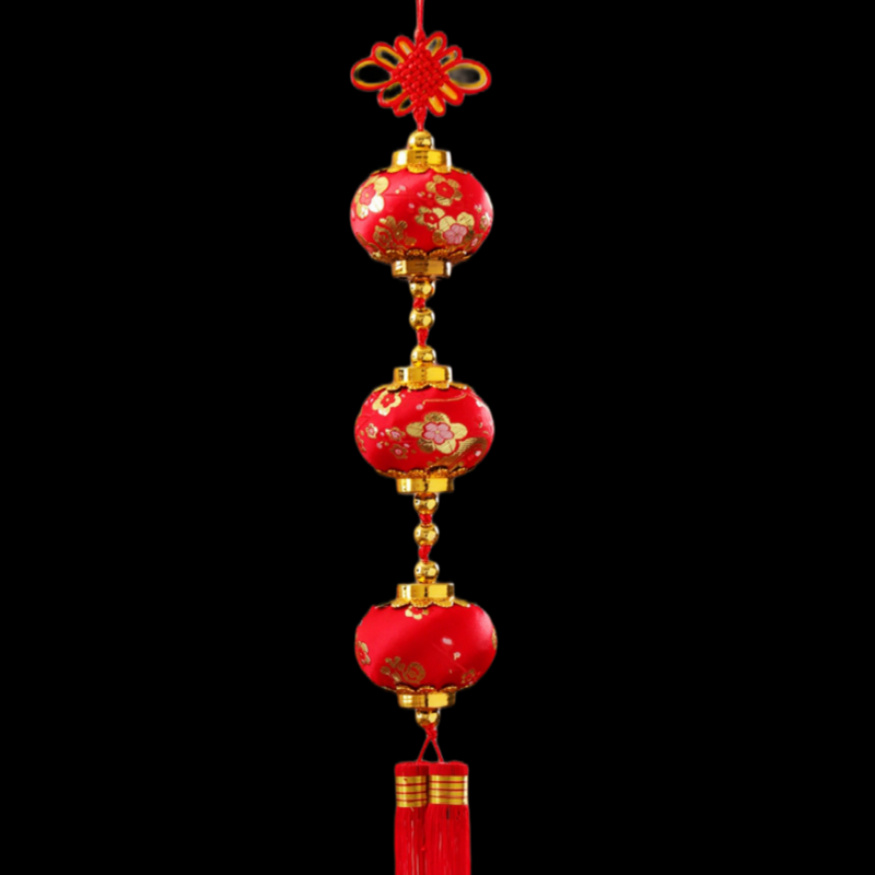 Golden 3D Lantern, Chinese New Year New House Decoration Lucky Pendant (V-3D-GOLD-LANTERN-3)