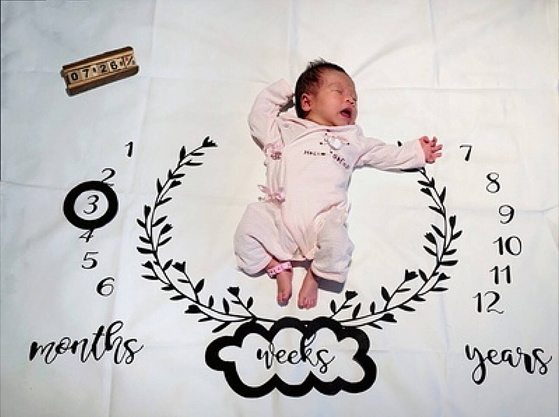 No.5 White base color wheat baby shape photo background pattern cloth Photography backdrop V-PHOTO-WH-05