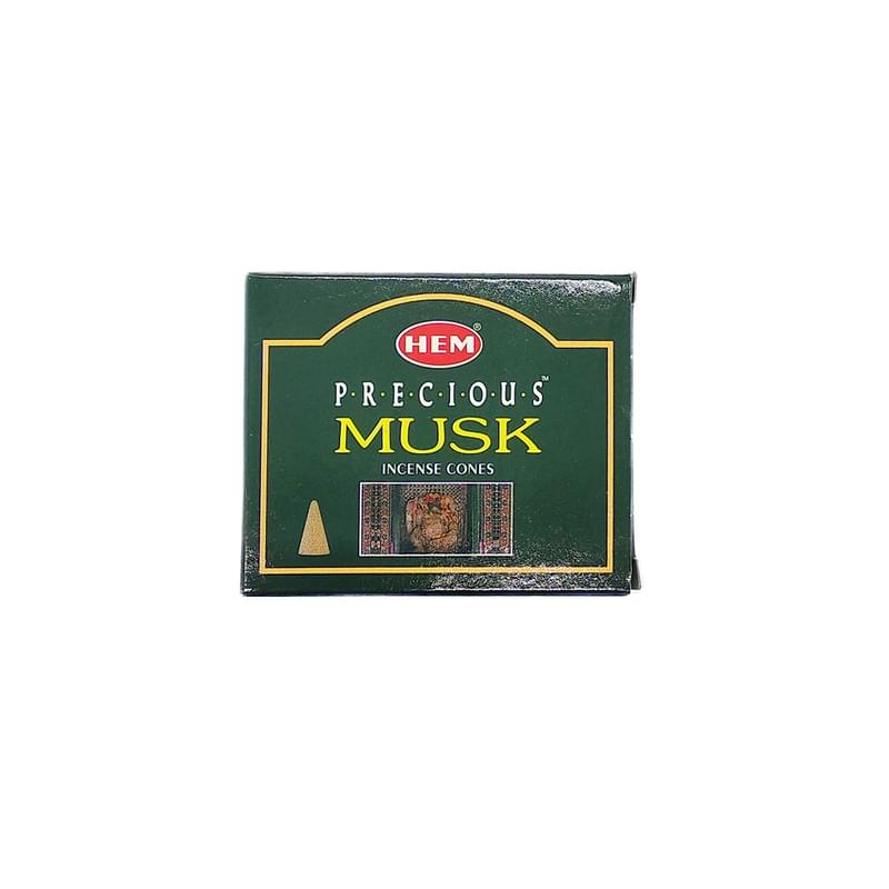 MUSK Incense Cone 100% Natural India Handmade meditating cones HCONE-MUSK