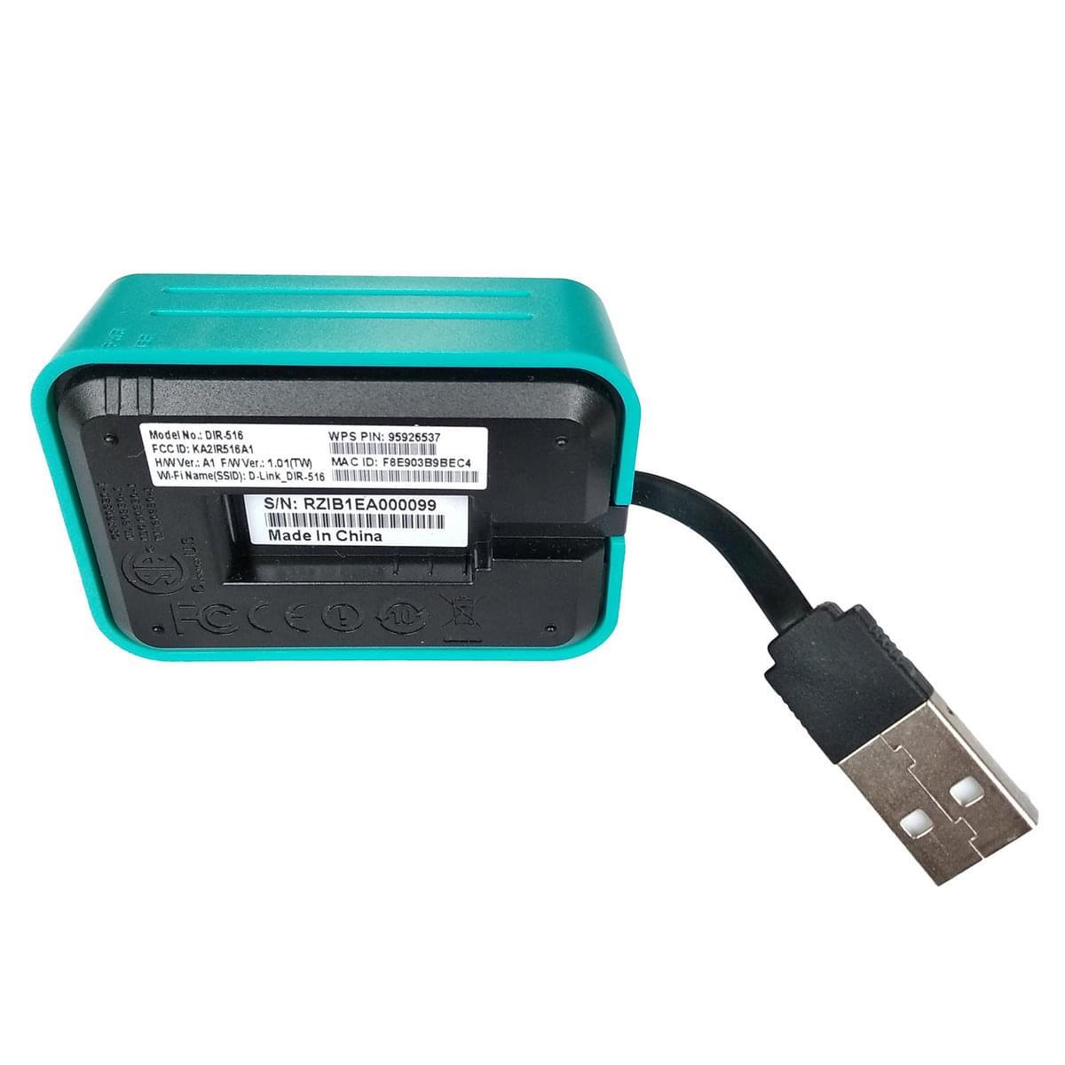 藍色WiFi AC600 USB Router無線雙頻迷你旅行路由器，可攜式無線路由器便攜USB無線訊號放大器Dual-Band AP+Router N150Mbps (DIR-516BL)