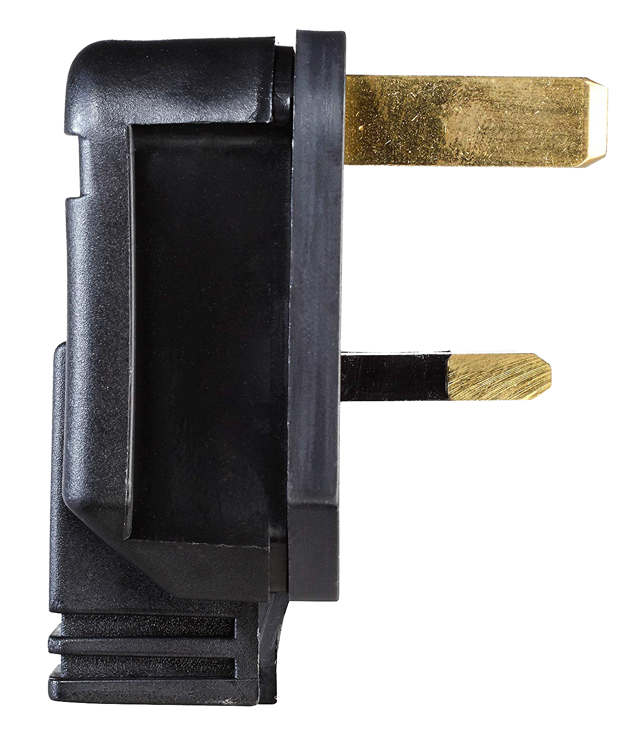 黑色專業工業高用電量插頭，DIY自由組裝13A有保險絲具有衝擊強度的3針工業級插頭工業級塑料堅固的電纜入口防護裝置耐用插頭，機電工程署認可英國BS1363安全標準（HDPT13B）